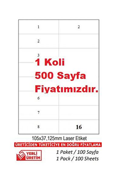 A1 Etiket Etiket, Sticker